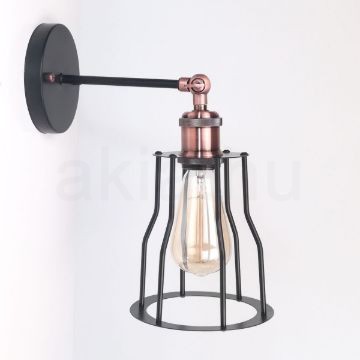 antik-fali-lampa-matt-fekete-antik-vorosrez-szin-csepp-alaku-raccsal