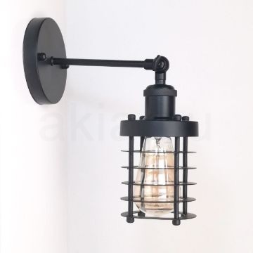 antik-fali-lampa-matt-fekete-szin-csepp-alaku-raccsal