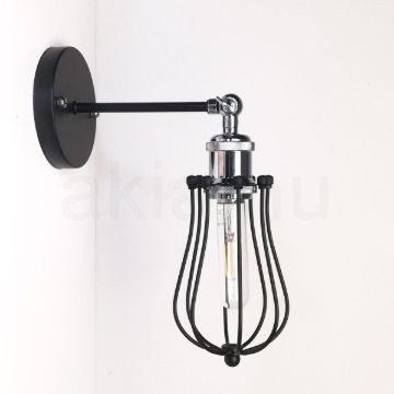 antik-fali-lampa-matt-fekete-fenyes-krom-szin-csepp-alaku-raccsal