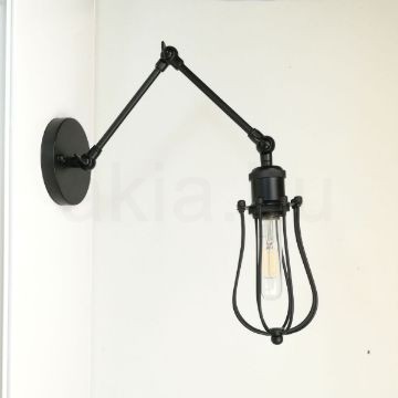 antik-fali-olvaso-lampa-matt-fekete-szin-csepp-alaku-raccsal
