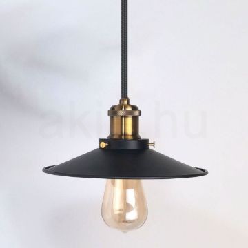 antik-fuggesztek-lampa-matt-fekete-antik-sargarez-szin-lapos-buraval