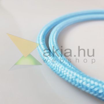 Textil kábel égkék 2x0,75