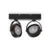 Kép KELLY LED II DIMM fali lámpa fekete 230V LED 2x12W 24° 3000K