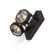 Kép KELLY LED II DIMM fali lámpa fekete 230V LED 2x12W 24° 3000K