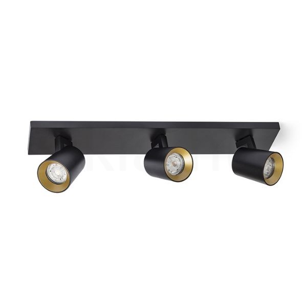 Kép KENNY III felületre szerelhető fekete/aranysárga  230V LED GU10 3x8W