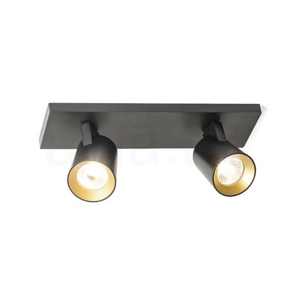 Kép KENNY II felületre szerelhető fekete/aranysárga  230V LED GU10 2x8W