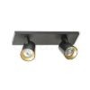 Kép KENNY II felületre szerelhető fekete/aranysárga  230V LED GU10 2x8W