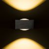 Kép KORSO II fali lámpa fekete elox 230V LED 2x3W 120° IP54 3000K