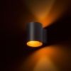 Kép TUBA W fali lámpa matt fekete/aranysárga  230V LED G9 5W