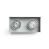 Kép AGATE II mennyezeti lámpa  szálcsiszolt alumínium 230V LED GU10 2x7W