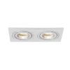 Kép PASADENA GU10 SQ II süllyesztett lámpa  szálcsiszolt alumínium 230V LED GU10 2x7W