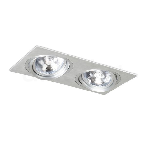 Kép PASADENA G53 SQ II   szálcsiszolt alumínium 230V LED G53 2x15W