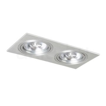 Kép PASADENA G53 SQ II   szálcsiszolt alumínium 230V LED G53 2x15W