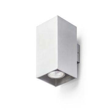 Kép AGATE II fali lámpa  szálcsiszolt alumínium 230V LED GU10 2x7W