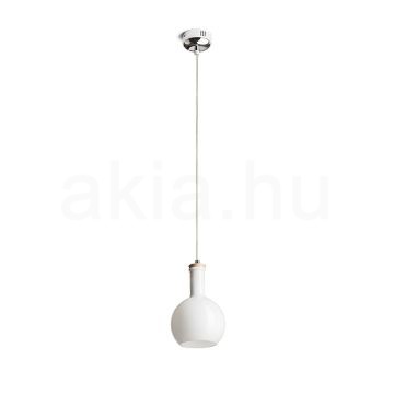 Kép PULIRE RD függő lámpa  opál üveg/fa/króm 230V LED E14 6W