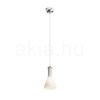 Kép PULIRE CON függő lámpa  opál üveg/fa/króm 230V LED E14 6W