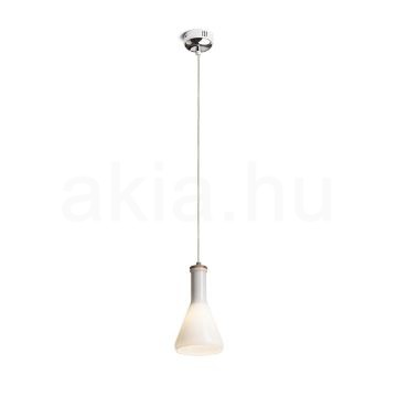 Kép PULIRE CON függő lámpa  opál üveg/fa/króm 230V LED E14 6W