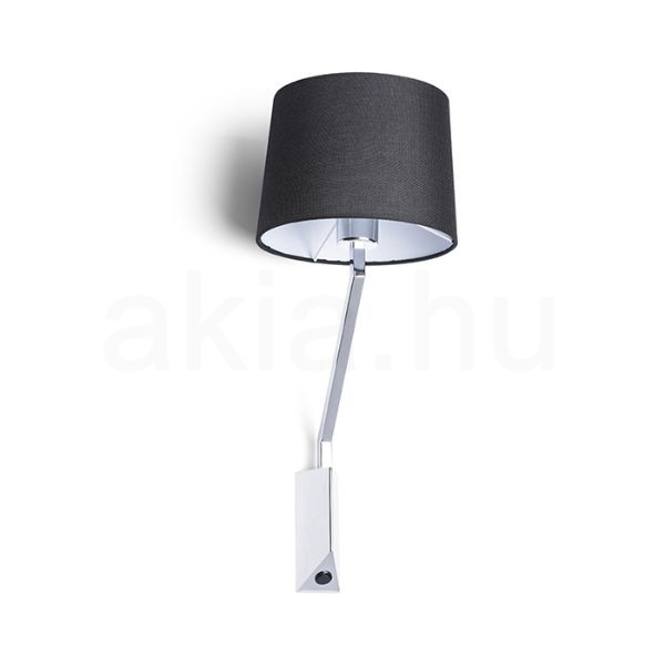 Kép SHARP fali lámpa fekete króm 230V LED E27 15W