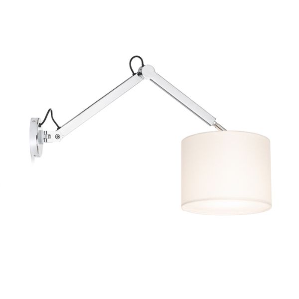 Kép MADISON W fali lámpa fehér króm 230V LED E27 15W