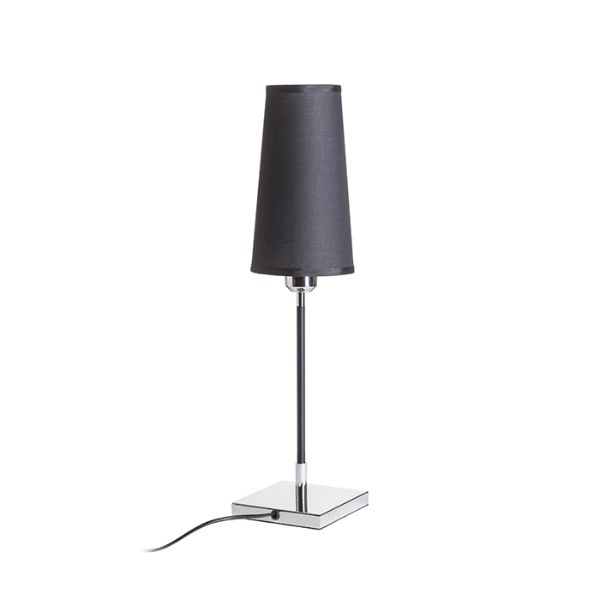 Kép LULU asztali lámpa fekete króm 230V LED E27 8W