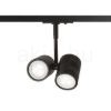 Kép BEEBA II egyfázisú áramkörös sínre fekete  230V LED GU10 2x8W