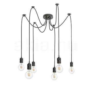 Kép CINDY VI függő lámpa fekete  230V LED E27 6x15W