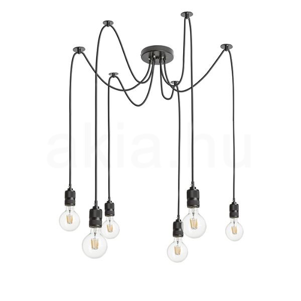 Kép CINDY VI függő lámpa fekete  230V LED E27 6x15W
