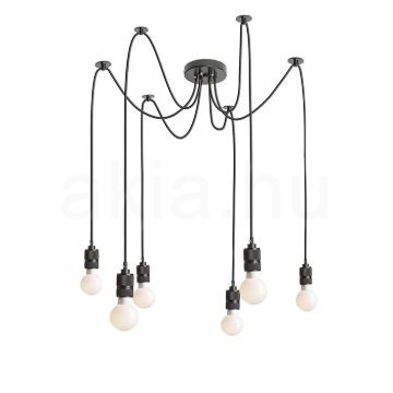 CINDY VI függő lámpa fekete  230V LED E27 6x15W