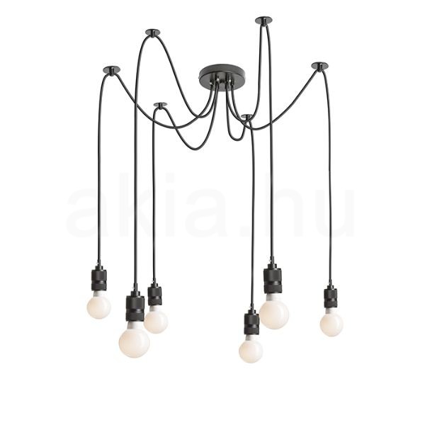 CINDY VI függő lámpa fekete  230V LED E27 6x15W