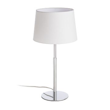 Kép BROADWAY asztali lámpa fehér króm 230V LED E27 15W