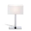 Kép PLAZA M asztali lámpa fehér króm 230V LED E27 15W