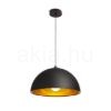 Kép CARISSIMA 40 függő lámpa matt fekete/aranysárga  230V LED E27 15W