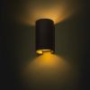 Kép RON W 15/25 fali lámpa  Polycotton fekete/arany fólia 230V LED E27 15W