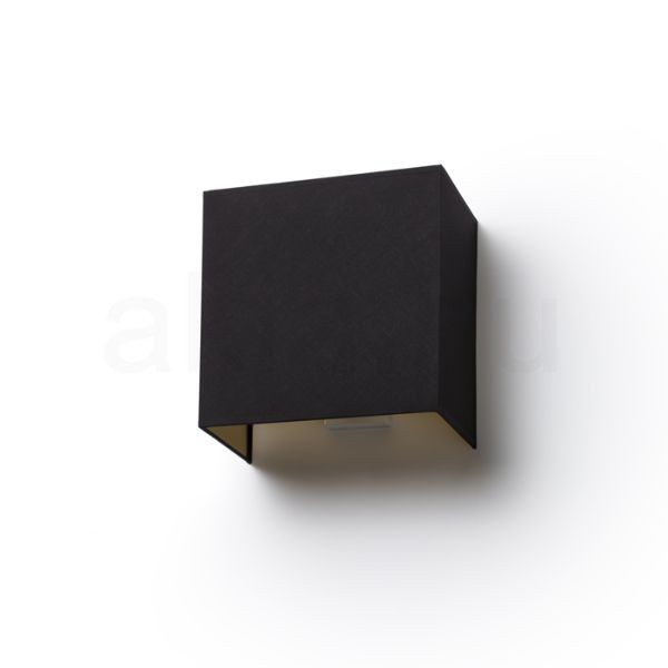 Kép LOPE W 25/14 fali lámpa  Polycotton fekete/arany fólia 230V LED E27 15W