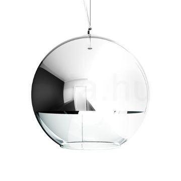 Kép BEAU MONDE 35 függő lámpa  krómozott üveg/tiszta üveg 230V LED E27 15W