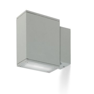 Kép DIXIE 4x12 fali lámpa ezüstszürke 230V/700mA LED 2x3W 48° IP54 3000K