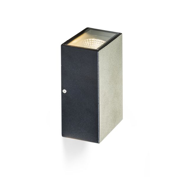 Kép DIXIE 10x16 fali lámpa fekete 230V LED 2x5W 84° IP54 3000K