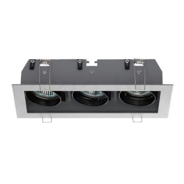 Kép MONE III dönthető ezüstszürke  12V GU5,3 3x50W