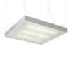 Kép STRUCTURAL 55x55 függő lámpa szálcsiszolt alumínium 230V 2G11 3x36W