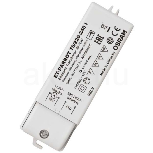 Kép TRAFO 20-70W 12V AC DIMM   12V 70W