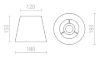 Kép NIZZA 18/15 lámpabúra  Polycotton fehér/fehér PVC  max. 28W