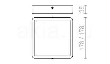 HUE SQ 17 mennyezeti lámpa króm 230V LED 18W 3000K