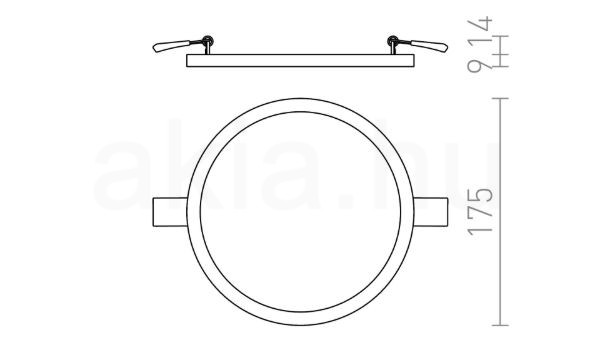HUE R 17 süllyesztett lámpa matt nikkel 230V LED 18W 3000K