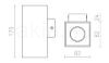 AGATE II fali lámpa  szálcsiszolt alumínium 230V LED GU10 2x7W