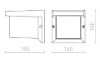 Kép HIDE SQ fali lámpa antracit  230V LED E27 15W IP44