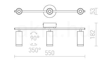 Kép BOGARD III fali lámpa  matt nikkel 230V LED 3x5W 40°  3000K