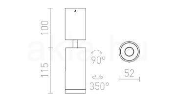 Kép BOGARD mennyezeti lámpa  matt nikkel 230V LED 5W 40°  3000K