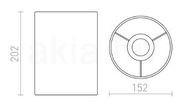 Kép RON 15/20 lámpabúra  Monaco galamb szürke/ezüst PVC  max. 28W