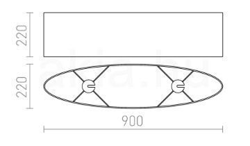 Kép CASUAL 90/22 lámpabúra  Monaco galamb szürke/ezüst PVC  max. 23W