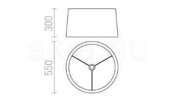 Kép ASPRO 55/30 lámpabúra  Monaco galamb szürke/ezüst PVC  max. 23W